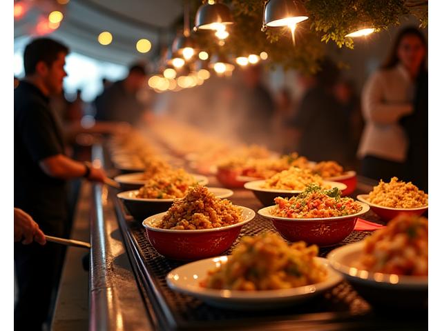 Exquisites Grill-Catering bei einer eleganten Veranstaltung