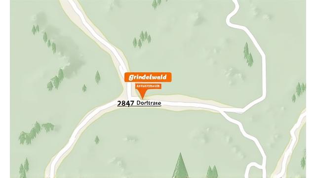 Karte von Grindelwald, Schweiz, mit Markierung für Alpen Glut